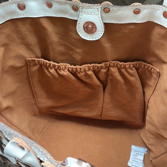Patricia Nash Mizzana Twisted Braid White Bucket Tote Bag NWT - Picture 7 of 9